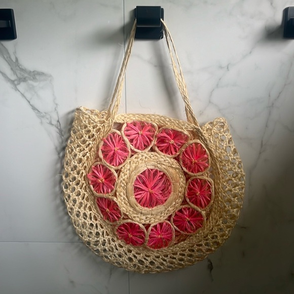 None Handbags - Women's Raffia Beach Tote